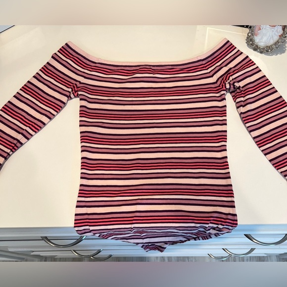 Express off the shoulder striped bodysuit - Picture 7 of 7